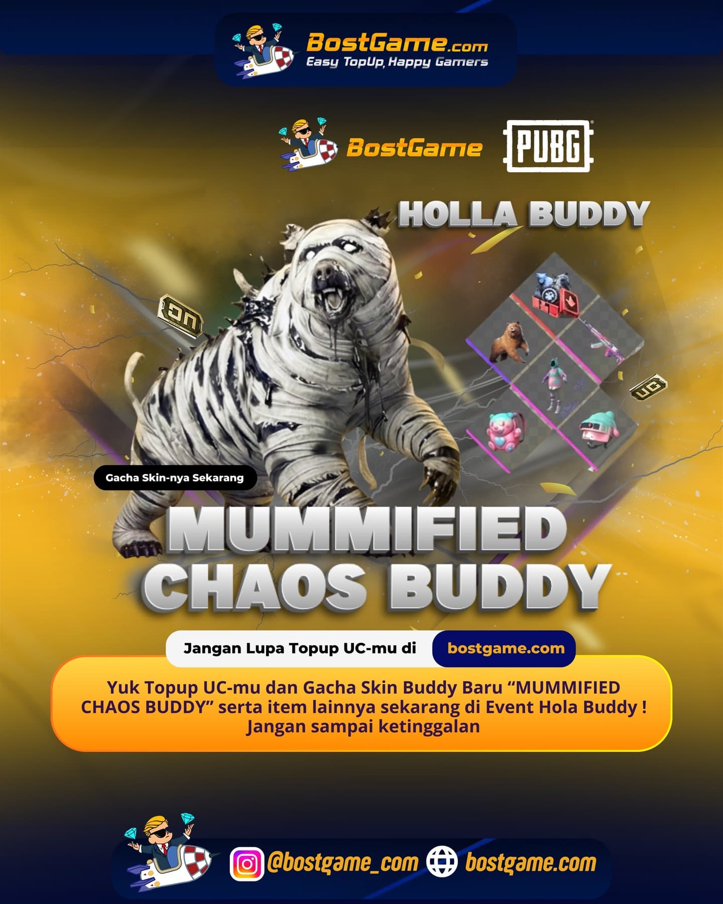PUBG Mobile : MUMMIFIED CHAOS BUDDY kini hadir dan siap menemani setiap Chicken Dinner kamu! ππ₯