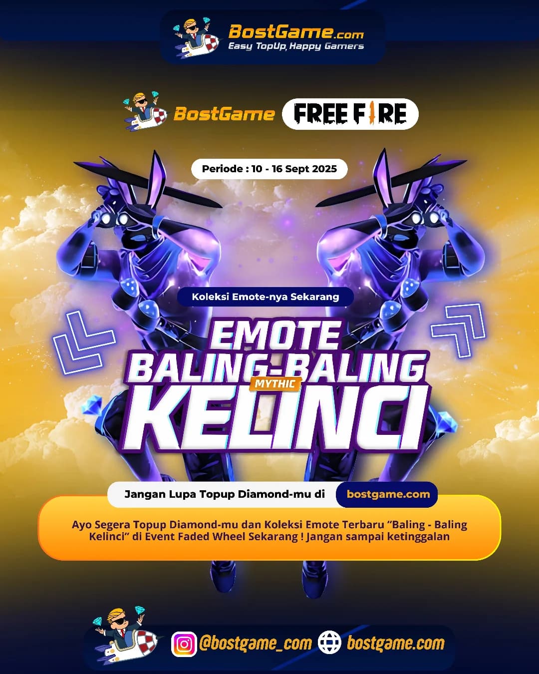Free Fire : Emote terbaru “Baling-Baling Kelinci”