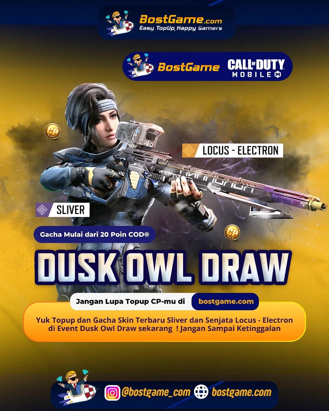 Call Of Duty Mobile : Event Dusk Owl Draw Telah Hadir Guyss
