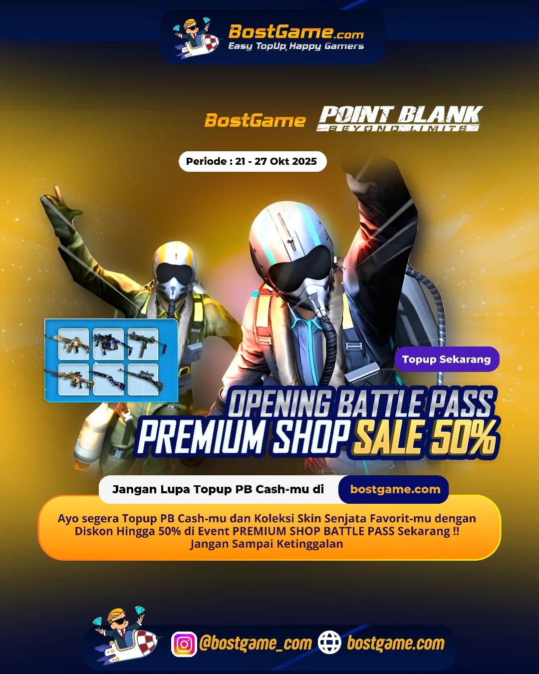 Point Blank : Event PREMIUM SHOP BATTLE PASS 21 - 27 Oktober 2025