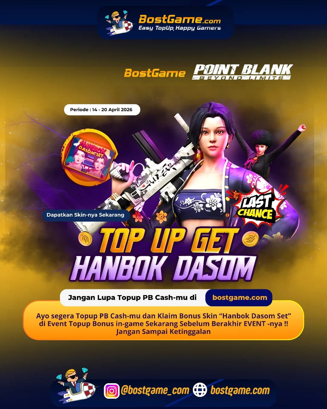 Point Blank : Event Topup Bonus di Point Blank bakal SEGERA BERAKHIR! Hingga 20 April 2026