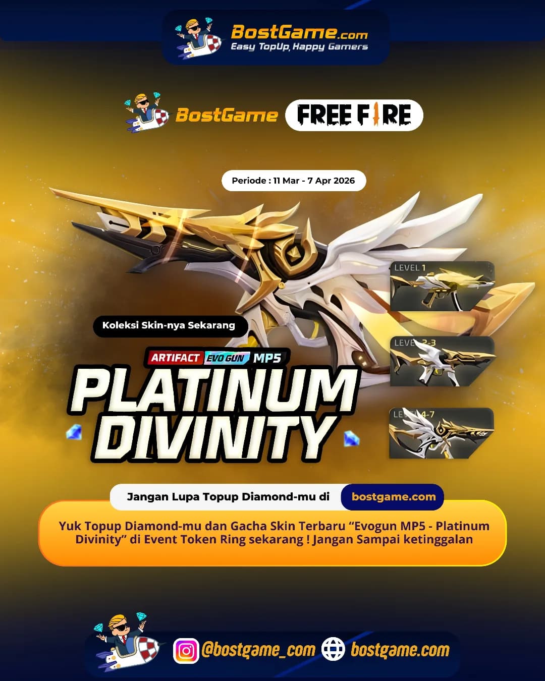 Free Fire : Hadir dengan tampilan mewah + efek evolusi keren!