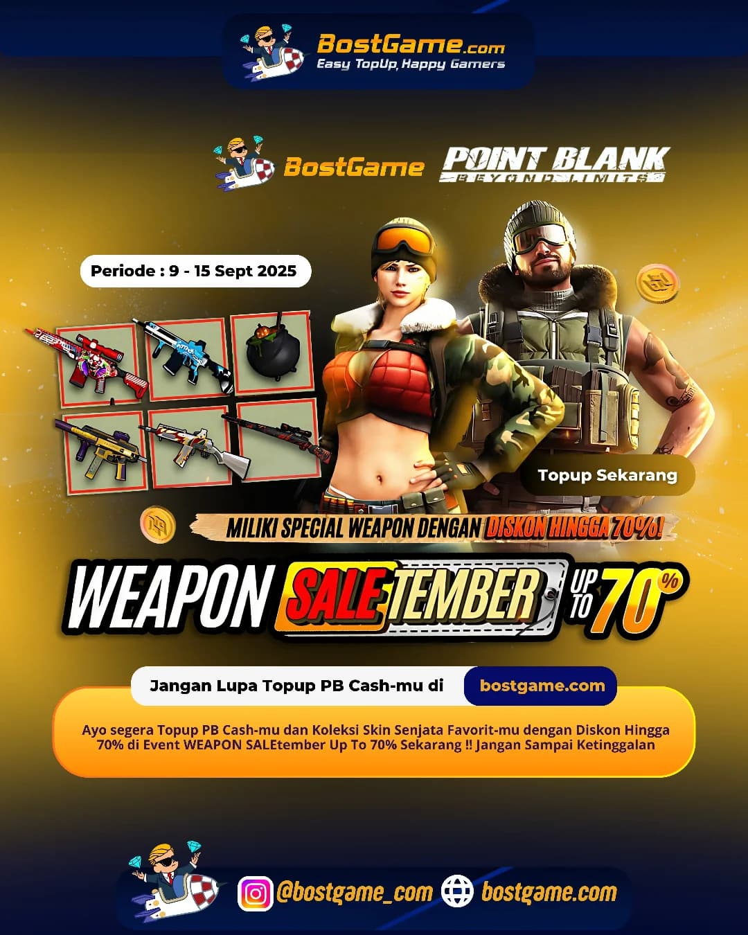 Point Blank : Event WEAPON SALEtember balik lagi dengan diskon gokil sampai 70%!