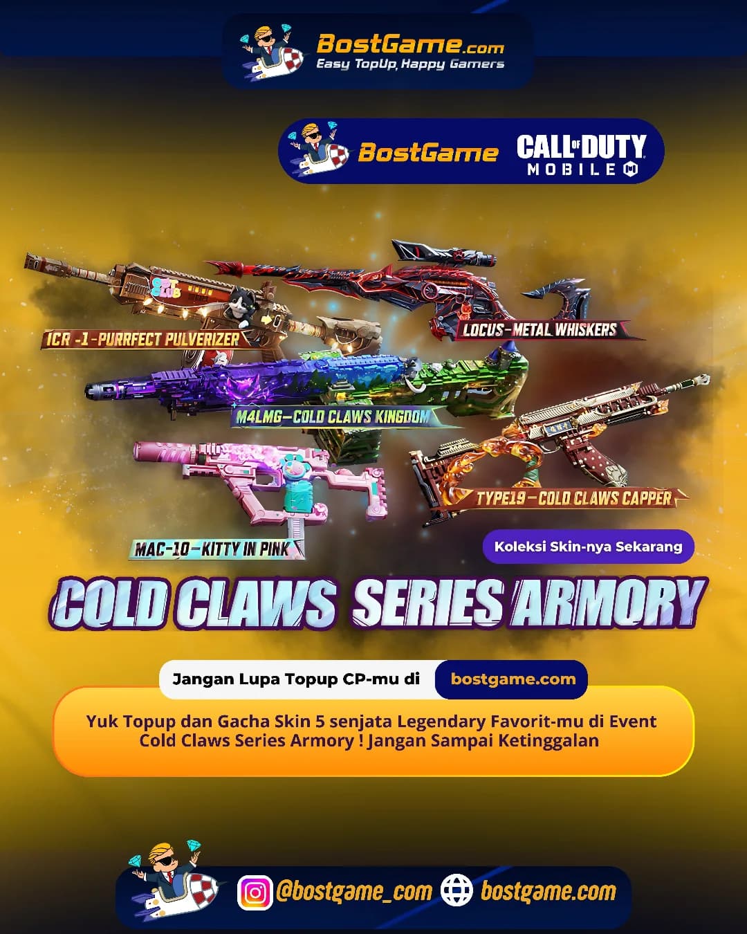 Call Of Duty Mobile : Event Cold Claws Series Armory udah mendarat!