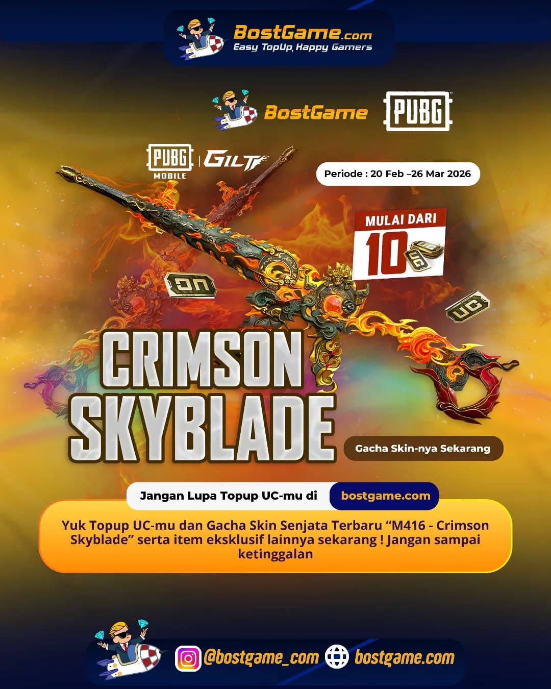 PUBG Mobile: M416 – Crimson Skyblade Telah Hadir Guys!!