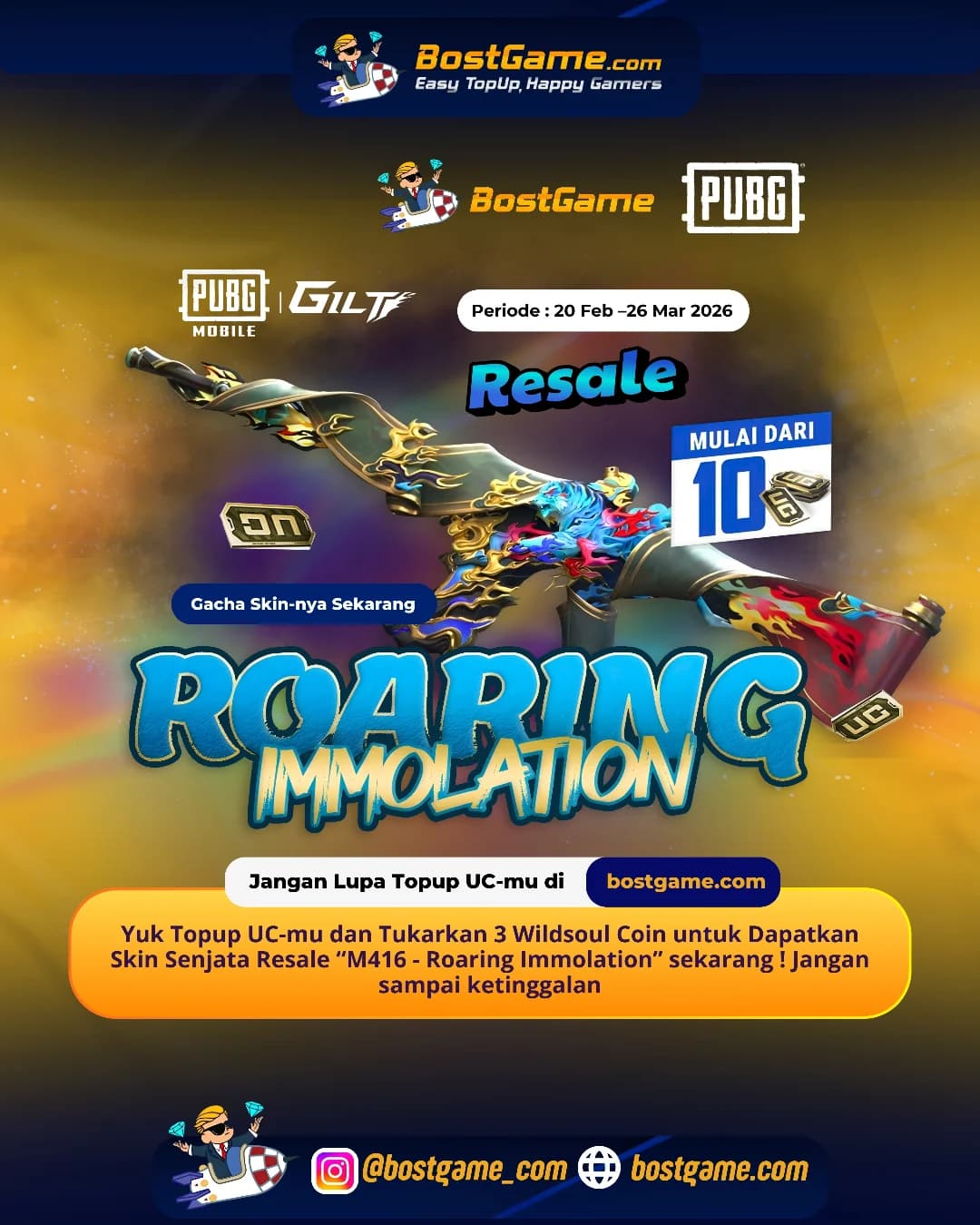 PUBG Mobile: RESALE ALERT! M416 – “Roaring Immolation” Balik Lagi!