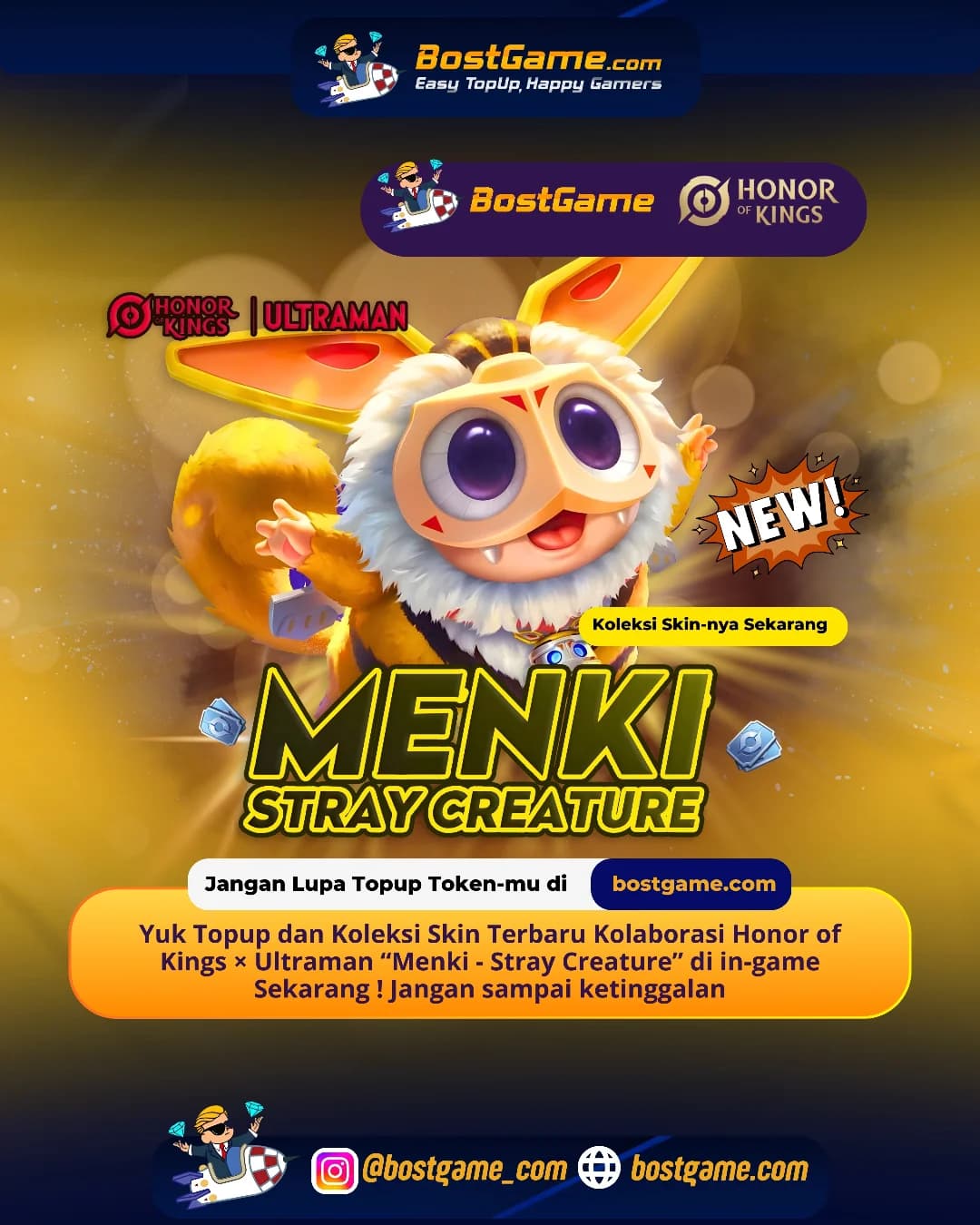 Honor Of Kings : Skin Unik Menki “Stray Creature” Sudah Datang!