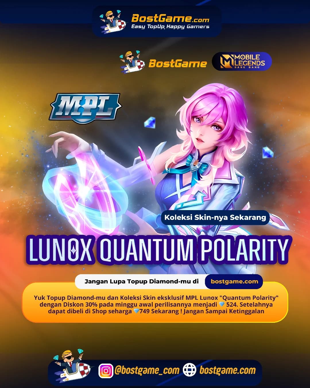 Mobile Legends : Skin Eksklusif MPL Lunox – “Quantum Polarity” akhirnya rilis!