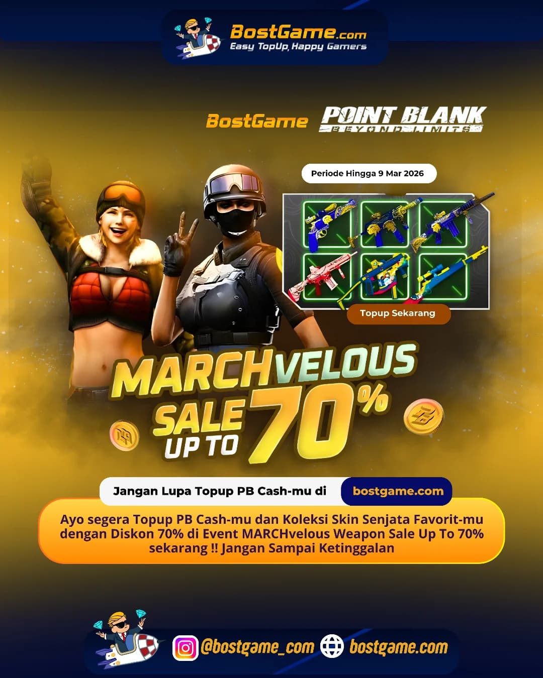 Point Blank : Event MARCHvelous Weapon Sale β DISKON SAMPE 70%!