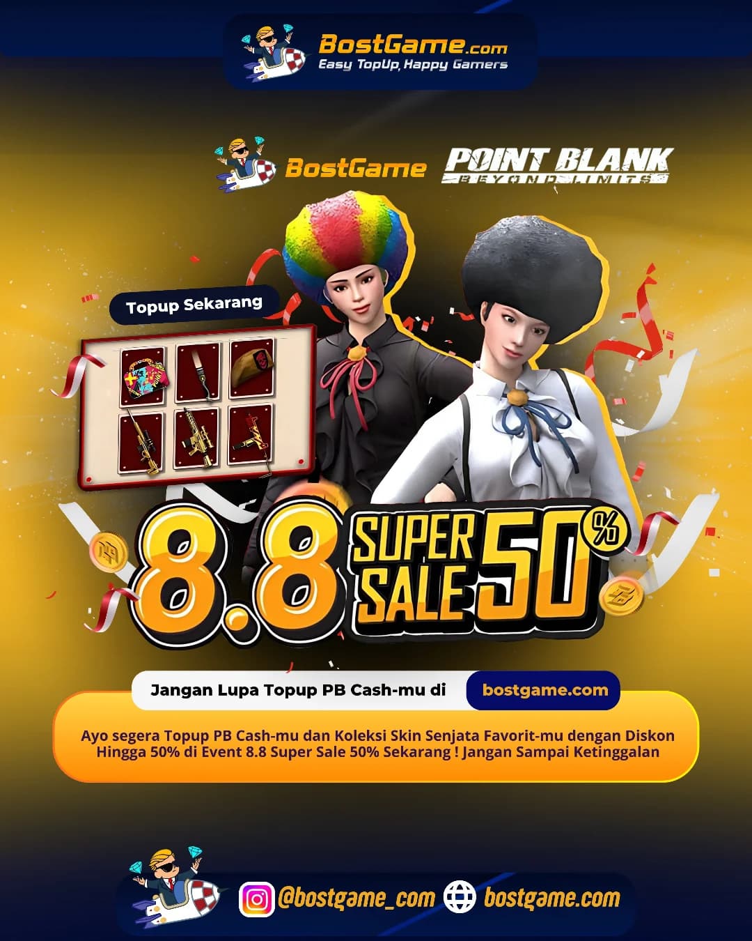Point Blank : Event 8.8 SUPER SALE 50% RESMI HADIR!