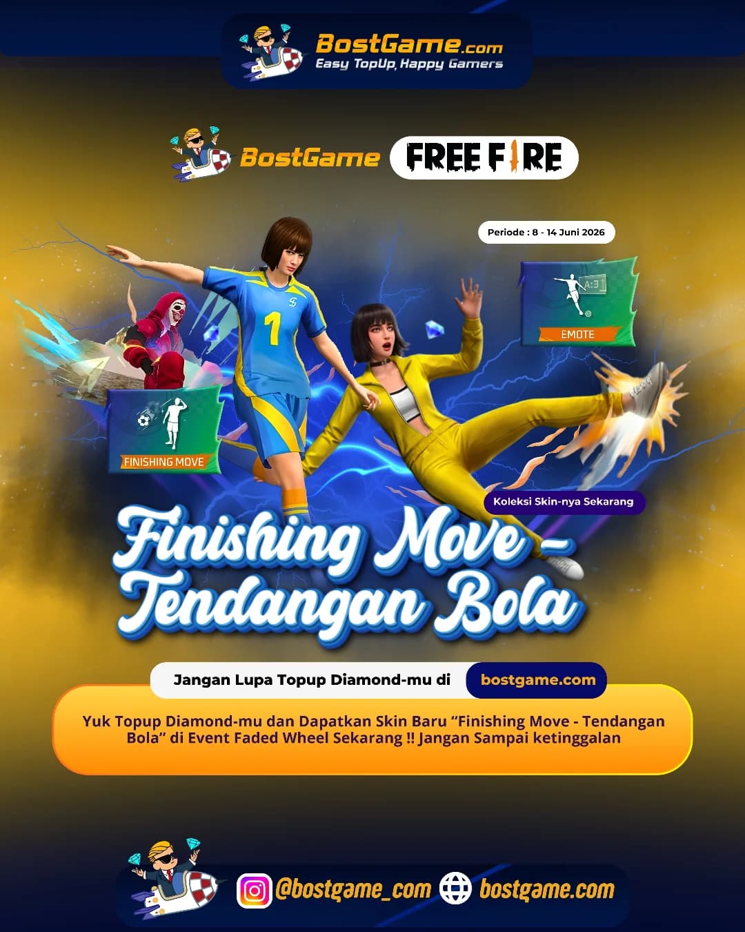 Free Fire : FINISHING MOVE BARU RESMI HADIR DI FREE FIRE! 8 – 14 Juni 2026