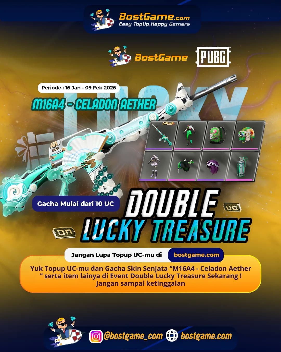 PUBG Mobile : Event Double Lucky Treasure is BACK lagi, gengs! Periode 16 Jan - 09 Feb 2026